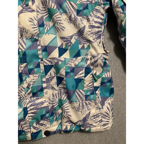 Liquid Venture Snowboard Jacket Girls Large Purple Teal Teen Geometric Insulated - Picture 6 of 16